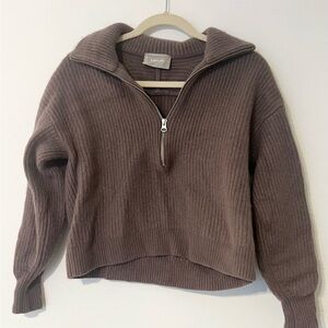 Everlane half zip wool sweater